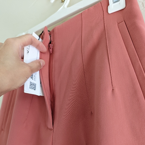 ZARA Women HIGH WAIST PANTS CORAL PINK MARSALA S - Picture 11 of 12